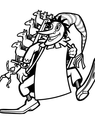 Disegno del Bertol artigiano da colorare