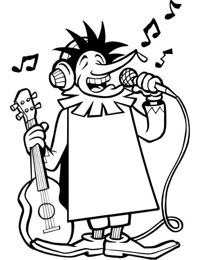 Disegno del Bertol contante da colorare