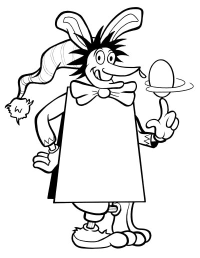 Disegno del Bertol di pasqua da colorare