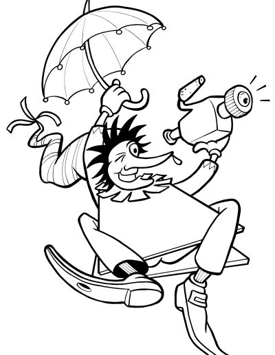 Disegno del Bertol tv da colorare